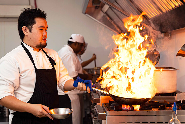 Chefs preparing food